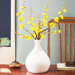 현대 아트 데코 디자인 세라믹 청록색 꽃 탁상 도자기 꽃병 - Product Image 3
