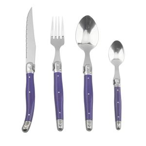 Ensemble de couverts en acier inoxydable de vente chaude ensemble de <span class=keywords><strong>fourchette</strong></span> <span class=keywords><strong>et</strong></span> de cuillère de <span class=keywords><strong>couteau</strong></span> de <span class=keywords><strong>Laguiole</strong></span> français avec la poignée en plastique d'ABS - Product Image 3