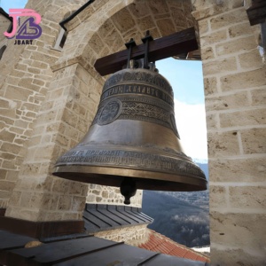 Campana de Iglesia Antigua de Bronce Fundido con Texto Grabado Personalizado, Gran Campana de Torre de Latón con Relieve para Capilla, Monasterio, Catedral - Product Image 4