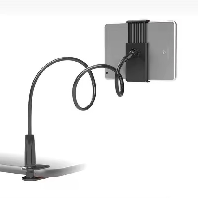 360 Degree Mobile Phone Desk Holder Adjustable Aluminum Alloy Thick Tablet Phone Mount Flexible Long Arm Phone Mount