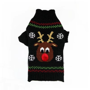 <span class=keywords><strong>Pull</strong></span> ajusté pour <span class=keywords><strong>chien</strong></span> et chat, motif faon nez rouge, 100 % coton écologique, imprimé mignon, collection Hiver 2026 - Product Image 4