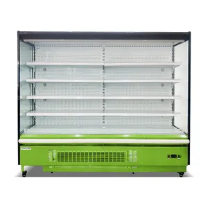 Supermarket R290 R449 R404a refrigerant gondola display chiller cabinet refrigerator equipment