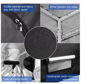Kit <span class=keywords><strong>de</strong></span> culture en boîte, <span class=keywords><strong>toile</strong></span> en mylar 600D hautement réfléchissante avec fenêtre d'observation et plateau <span class=keywords><strong>de</strong></span> sol, tente <span class=keywords><strong>de</strong></span> culture, kit <span class=keywords><strong>de</strong></span> culture, kit complet <span class=keywords><strong>de</strong></span> tente <span class=keywords><strong>de</strong></span> culture - Product Image 4