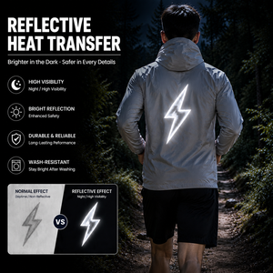 Transferts thermocollants Yunshang avec logo imprimé réfléchissant en vinyle/PU pour vêtements - Product Image 1