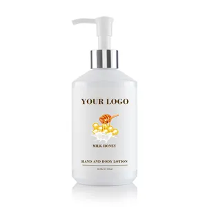 Custom Logo 300ml 400ml 500ml 600ml Bottle Hand & Body Lotion Milk Honey Hand Cream Lotion Bulk