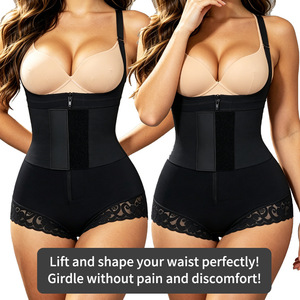 Body gainant sans couture pour femme avec entrejambe ouvert, effet ventre plat, compression, corset amincissant et rehausseur <span class=keywords><strong>de</strong></span> fesses, sculpteur corporel complet - Product Image 5
