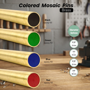 Couteau à lame fixe de qualité industrielle en laiton et cuivre, mosaïque colorée, pointe tombante, remplissage en résine, OEM, noir, vert, bleu, rouge, 3/16-3/8 - Product Image 2