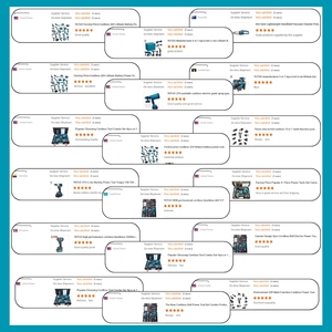 YUTUO kit Kombo alat listrik tanpa kabel, kit Kombo alat listrik untuk rumah tangga, bertenaga baterai Lithium-ion Universal DIY 18V 20 volt 21V max - Product Image 5