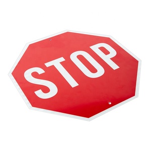Heißer verkauf stop gedruckt reflektierende geprägte aluminium verkehrs zeichen glow in <span class=keywords><strong>the</strong></span> dark - Product Image 4