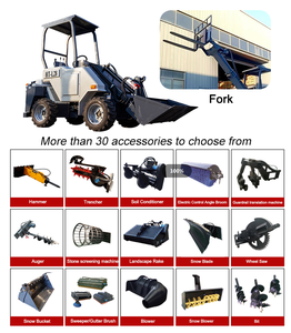 Nuevo Modelo 2025 de Alta Gama Htl28 Mini Cargadora Compacta de 1 Tonelada con Cucharón, para Jardín, con Motor y Bomba de Rueda Delantera - Product Image 5