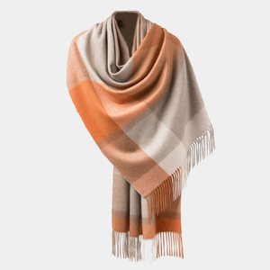 Écharpe 100% cachemire avec longues franges, étoles et châles d'hiver personnalisés pour femmes, tricot en laine et mélanges - Product Image 3