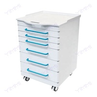 Yimmi Armoire dentaire atmosphérique simple 6 tiroirs Meubles mobiles Armoire latérale d'hôpital multifonctionnelle en acier inoxydable