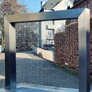 Hôtel en plein air Villa jardin décoration en métal caractéristique de l'<span class=keywords><strong>eau</strong></span> mur en acier inoxydable rideau de pluie <span class=keywords><strong>fontaine</strong></span> d'<span class=keywords><strong>eau</strong></span> - Product Image 4