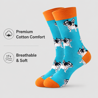 Nouvelles Chaussettes Fantaisie Tendance Personnalisées Coupe du Monde de Football en Coton Respirantes Écologiques à Cheville Montante Thème Football Jeunesse
