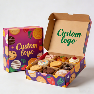 กล่องบรรจุภัณฑ์อาหารแบบใช้แล้วทิ้งสำหรับส่งอาหาร ดีไซน์ใช้กับไมโครเวฟได้  กล่องพิมพ์โลโก้ได้ตามต้องการ สำหรับมาการอง ช็อกโกแลต ลูกอม ขนมหวาน - Product Image 4