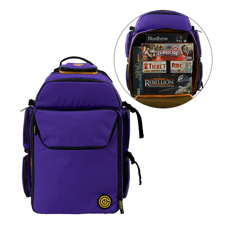 OEM Large Boardgame Carrying Bag Backpack Expandable Padded Backpack Waterproof Board Game Backpack