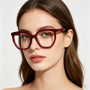 Nouveau modèle Lunettes vintage pour ordinateur en acétate Lunettes bon marché pour dames Lunettes à <span class=keywords><strong>monture</strong></span> œil de chat pour femmes - Product Image 2