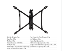 Kit de châssis de drone FPV longue portée en fibre de carbone 3K de type H de 10 pouces, empattement de 387 mm, accessoires de cadre de quadricoptère
