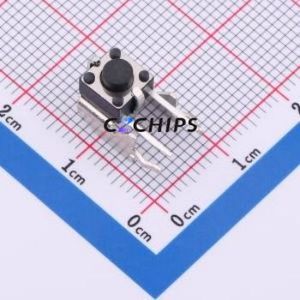 TC-6615C6-5-160 Tactile Switch Through hole,6x6.2mm Switch Single Pole Single Throw Round Button 1.6N Right Angle Insert - Product Image 1