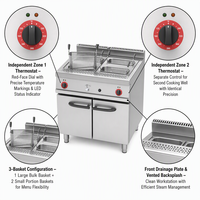 Équipement de cuisine pour la restauration, cuisinière à pâtes au gaz en acier inoxydable, armoire de cuisson, 22KW
