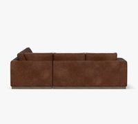 Mobilier d'intérieur 3 pièces en forme de L canapé d'angle sectionnel ensemble de fauteuils carrés en cuir pour le salon fauteuil de loisirs en cuir véritable
