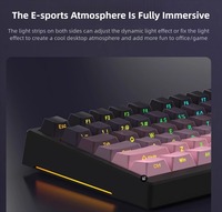 Clavier de jeu mécanique sans fil USB-C programmable avec rétroéclairage RVB, 98 % de touches montées sur profil, interrupteurs remplaçables à chaud, touches PBT