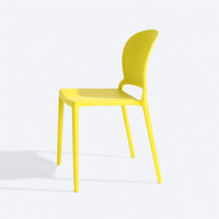 Ensemble de 4 chaises de salle à manger en plastique gris, tables et chaises pour café, Sillas De Plastico