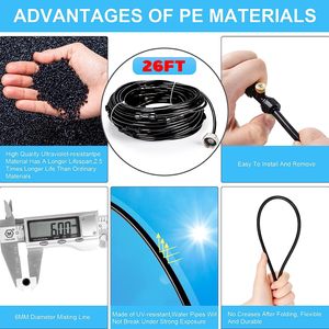 26ft (8 M) dòng sương mù làm mát Kit cho sân vườn ngoài trời sân sau nước ngoài trời phun sương Hệ thống làm mát - Product Image 3