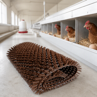 Nouvelles coussinets de nidification en plastique PP lavables avec tapis d'herbe artificielle pour poulets d'élevage, taille personnalisable