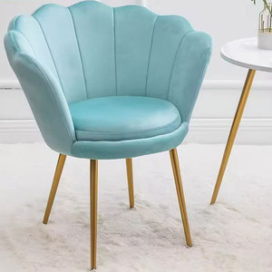 Ghế ăn bọc nhung sang trọng nhiều màu sắc, tựa lưng công thái học, ghế làm móng salon, ghế quán cà phê khách sạn - Product Image 3