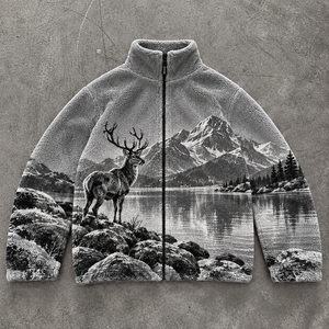 Chaqueta <span class=keywords><strong>de</strong></span> invierno <span class=keywords><strong>de</strong></span> forro polar sherpa para hombre, con cremallera completa, para actividades al aire libre en la montaña, proveedor <span class=keywords><strong>mayorista</strong></span> OEM ODM personalizado para marcas - Product Image 1