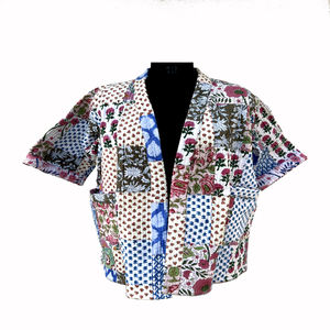 2026 Indian Handmade Women's Printed Breathable Reversible <b>Quilted</b> Fleece <b>Jacket</b> with Button Closure Short Winter Coat - Product Image 6