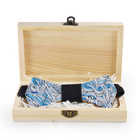 Emballage de boîte en bois personnalisé de qualité supérieure pour nœud papillon