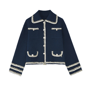Giacca monopetto manica lunga Top Tweet Blazer e Mini a Line gonne Party Women Set due pezzi Vintage Woven Winter - Product Image 2