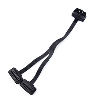 Venta al por mayor LT027 OBD2 conector divisor Y Cable de extensión adaptador 16 pines macho a hembra uno a dos línea de diagnóstico