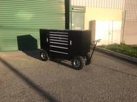 Boîte à outils roulante JZD 75 "chariot à fosse pour mécanique armoire roulante en métal pour l'extérieur boîte à outils d'atelier chariot à outils xxl avec outils