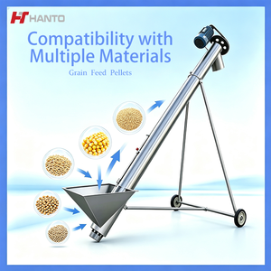 Trasportatore <span class=keywords><strong>a</strong></span> Coclea su Ruote in Acciaio Inossidabile, Elevatore Mobile per Cereali, Trasporto Sigillato Senza Polvere per Cereali, Mangimi, Polveri e <span class=keywords><strong>Pellet</strong></span> Agricoli - Product Image 2