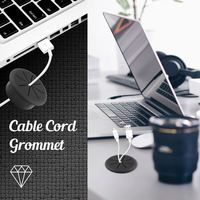 Cubiertas de orificio para Cable de escritorio de 2 pulgadas (50mm) con sierra perforadora/organizador de Cable de escritorio para mesa de oficina en casa