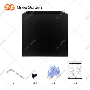 Jardinera Cuadrada de Acero Galvanizado para Decoración de Hogar y Jardín en Azoteas - Ligera y Duradera, Estilo Americano - Product Image 3