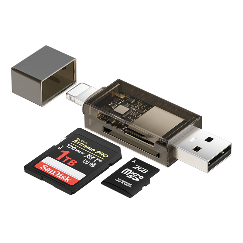 8 broches + USB (couleur marron transparent)