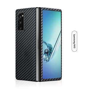 <span class=keywords><strong>Coque</strong></span> de téléphone pour Samsung Z Fold2/ Zfold3 <span class=keywords><strong>coque</strong></span> de téléphone portable W21/W22 housse de protection pliante en Fiber de carbone - Product Image 3