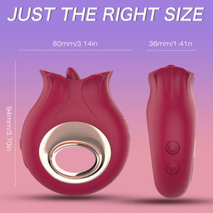 Vibrateur Rose pour Femmes, Stimulateur Clitoridien à Succion et Léchage, Jouet en Silicone Étanche en Forme de Fleur, OEM ODM, Coffret Cadeau - Product Image 1