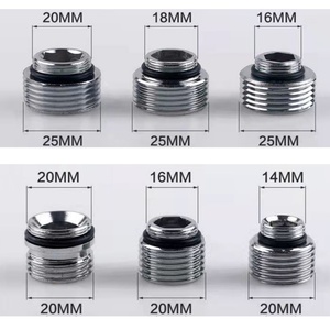 Adaptador de grifo de latón con rosca macho G1/2"(20mm) de 12/14/16/18/20mm, accesorios para grifos de baño, adaptador desviador - Product Image 2