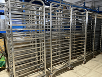 18 niveaux 1780x650x470mm aluminium boulangerie four à pain supports commercial hôtel Restaurant grand chariot de cuisson mobile
