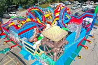 Parc gonflable commercial, grand parcours d'obstacles, parc de jeux gonflables, parc à thème, jeux gonflables pour enfants et adultes, aire de jeux