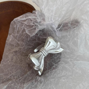 Anillo de plata de ley S925 con lazo para mujer, joyería sencilla y elegante para uso diario - Product Image 3