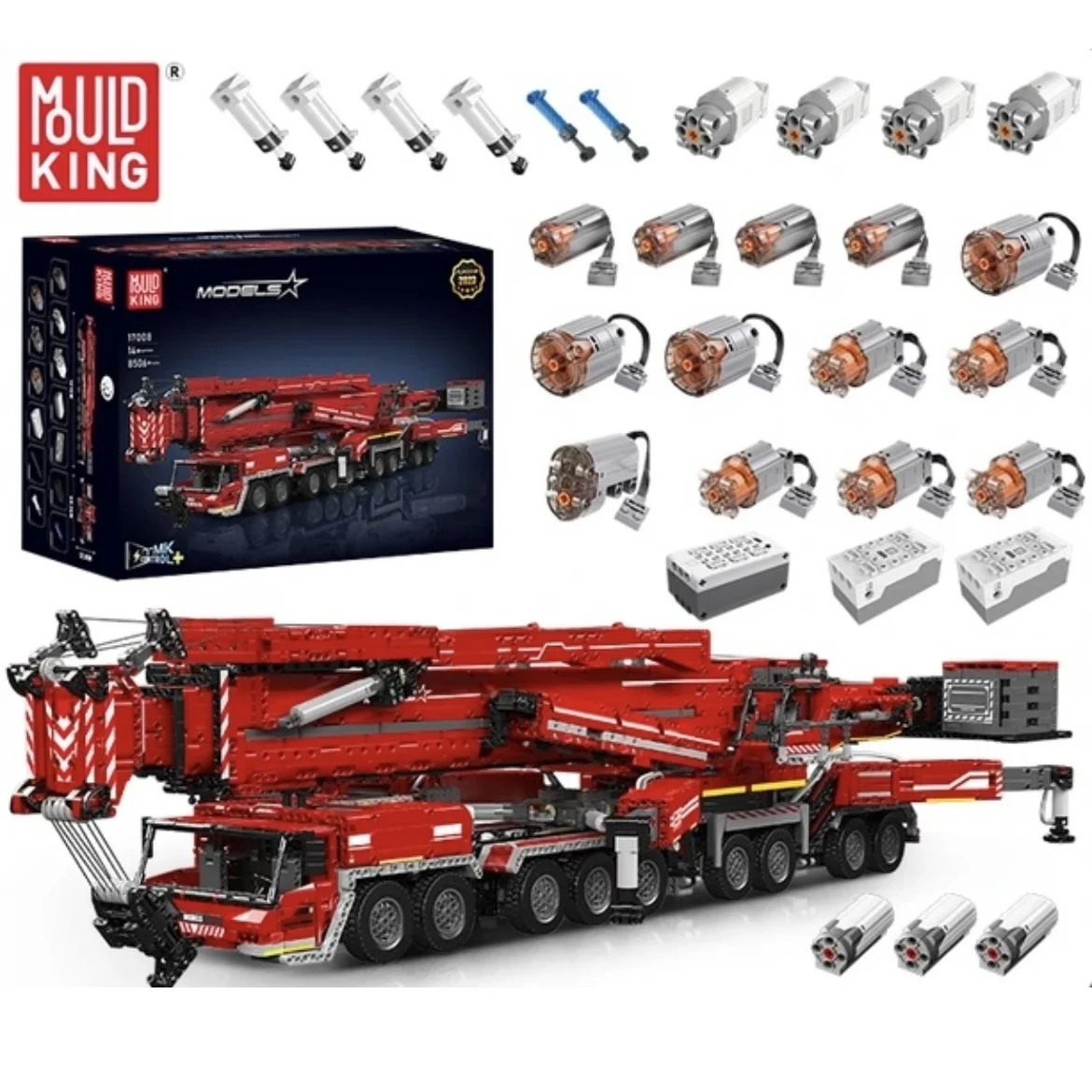 Kalıp kral 17007 17008 teknik oyuncak arabalar motorlu LTM 11200 RC vinç kamyon montaj modeli DIY tuğla Jumbo yapı taşı setleri