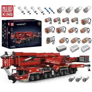 Cetakan King 17007 17008 mainan mobil teknis bermotor LTM 11200 RC truk derek Model perakitan DIY bata Jumbo set blok bangunan