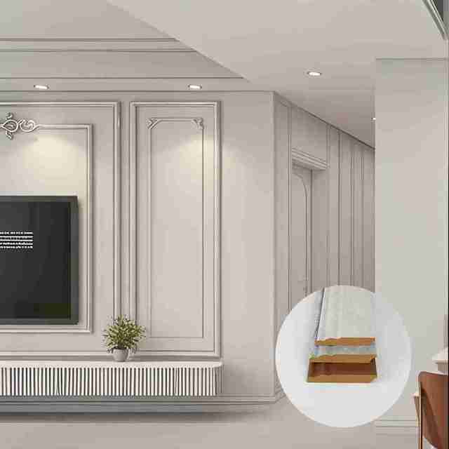 Modern MDF Wall Moulding Decorative with Base Board Design, Perfect for Wood Flooring Accessories and Interior Decor