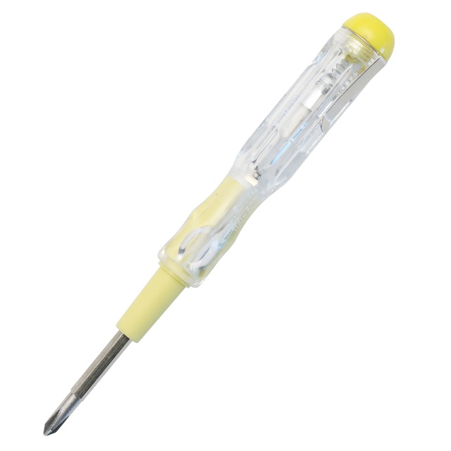 Test Pencil Household Voltage Tester Screwdriver AC100-500V Electric Test Pen Screwdriver Double Head Slot and Cross